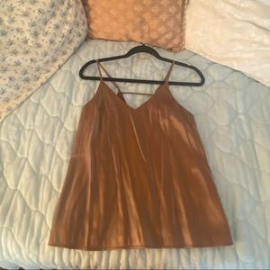 Banana republic shiny brown tank